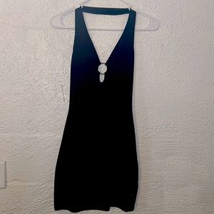 Black halter top dress